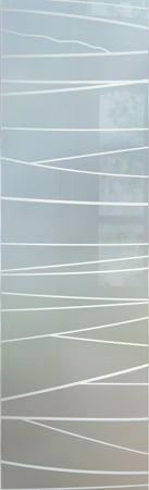 Door Glass Insert with Frosted Glass Geometric Linear Design by Sans Soucie