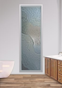 Window with Frosted Glass Abstract Metamorphosis Design by Sans Soucie