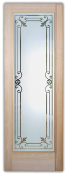 Interior Door with a Frosted Glass Miranda  Design for Semi-Private by Sans Soucie Art Glass