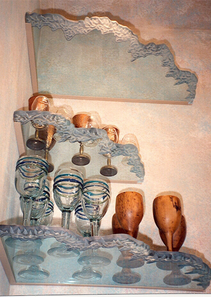 Moonscape Edge Glass Shelf