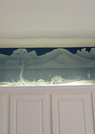 Sculpture with sandblast Frosted Glass Design Art Glass Featuring Sandblast Etched Glass by Sans Soucie