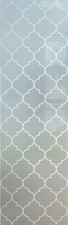 Door Glass Insert with a sandblast Frosted Glass Patterns Design Custom-Designed Decorative Etched Glass