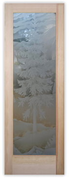 Interior Door with Frosted Glass Landscapes Oregon Design by Sans Soucie