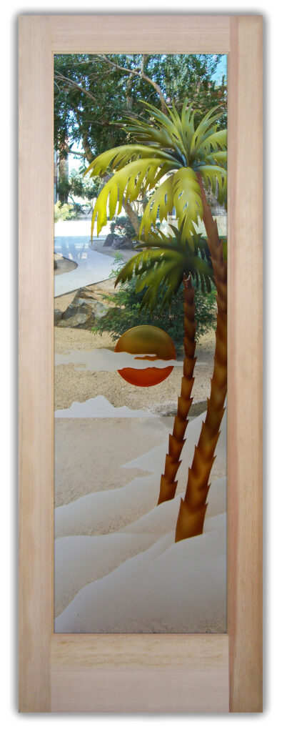 Clear Glass with Painted Frosted Accents