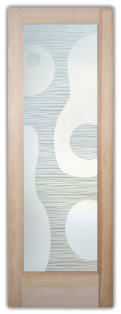 Interior Door with sandblast Frosted Glass Design Art Glass Featuring Sandblast Etched Glass by Sans Soucie