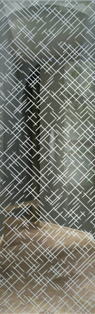 Door Glass Insert with Frosted Glass Geometric Picks Design by Sans Soucie