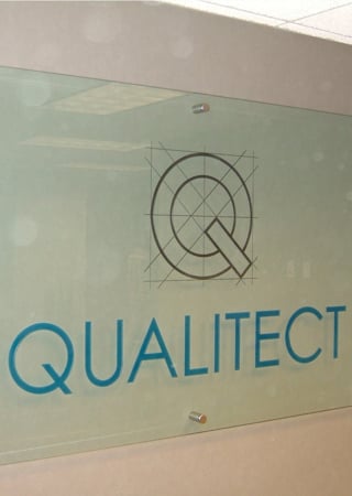 Glass Sign with a sandblast Frosted Glass Logos Design Custom-Designed Decorative Etched Glass