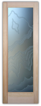 Interior Door with a Frosted Glass Rugged Retreat No GC Abstract Design for Private by Sans Soucie Art Glass