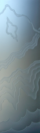 Door Glass Insert with a Frosted Glass Rugged Retreat No GC Abstract Design for Private by Sans Soucie Art Glass