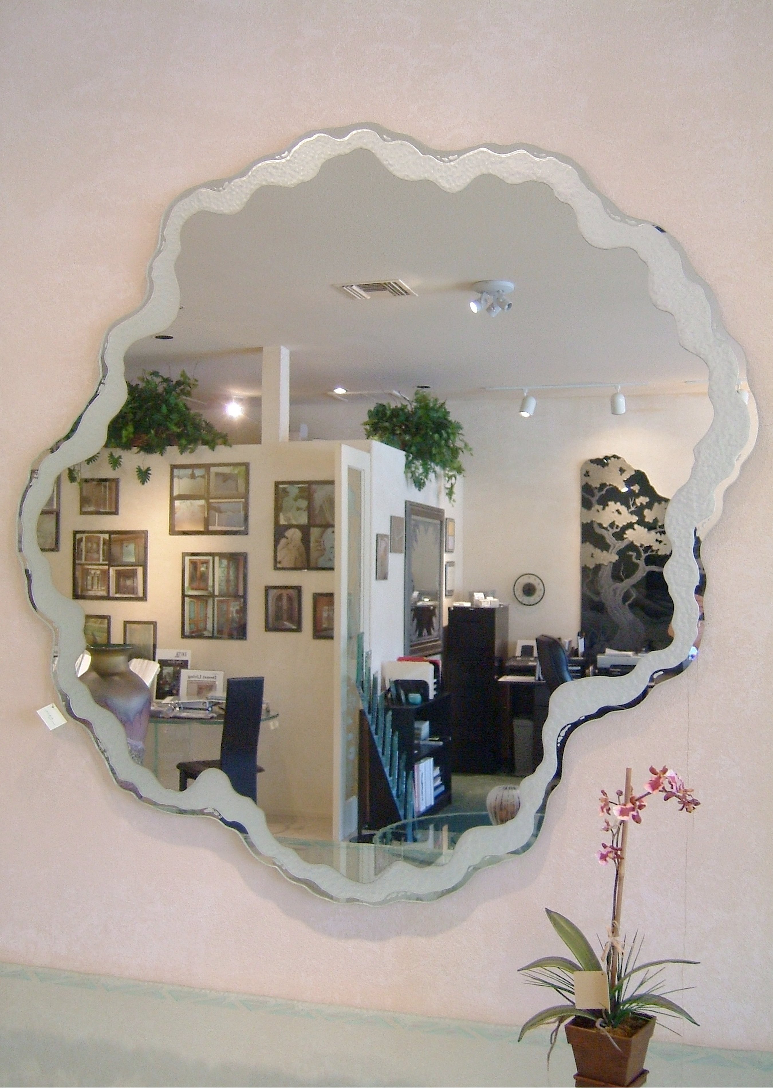 Etched beveled Eagle store Mirror. Mirror art. Etched mirror. Etched glass.