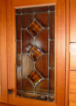 Cabinet Glass with a Frosted Glass Seedy Diamonds Bordered Borders Design for Not Private by Sans Soucie Art Glass