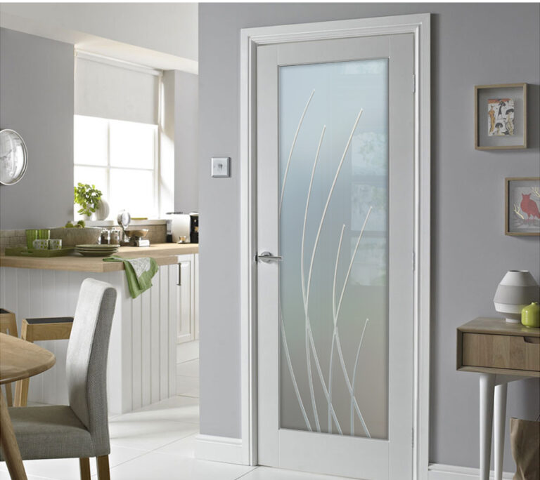 Sleek Arcs 1D Private Frosted Pantry Doors Modern Pantry Door Sans Soucie