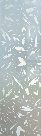 Door Glass Insert with a Frosted Glass Spatter Patterns Design for Semi-Private by Sans Soucie Art Glass