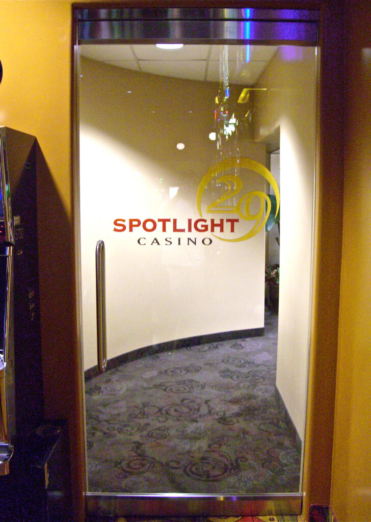Bringing a touch of elegance to a commercial space with a glass design that showcases their brand.