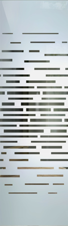 Door Glass Insert with Frosted Glass Geometric Strips Expanded Design by Sans Soucie