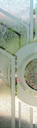 Door Glass Insert with sandblast Frosted Glass Design Art Glass Featuring Sandblast Etched Glass by Sans Soucie