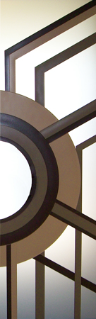 Door Glass Insert with Frosted Glass Geometric Sun Odyssey V Design by Sans Soucie