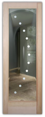 Front Door with a Frosted Glass Symmetry Geometric Design for Semi-Private by Sans Soucie Art Glass