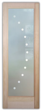 Interior Door with a Frosted Glass Symmetry Geometric Design for Semi-Private by Sans Soucie Art Glass