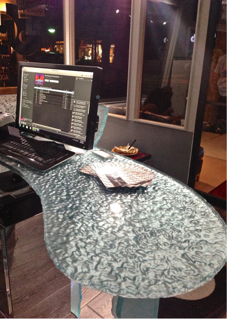 Bar Top with Custom 3D Carved Glass