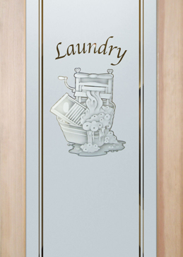 Laundry Door with Frosted Glass Country Farmhouse Thru the Wringer Design by Sans Soucie
