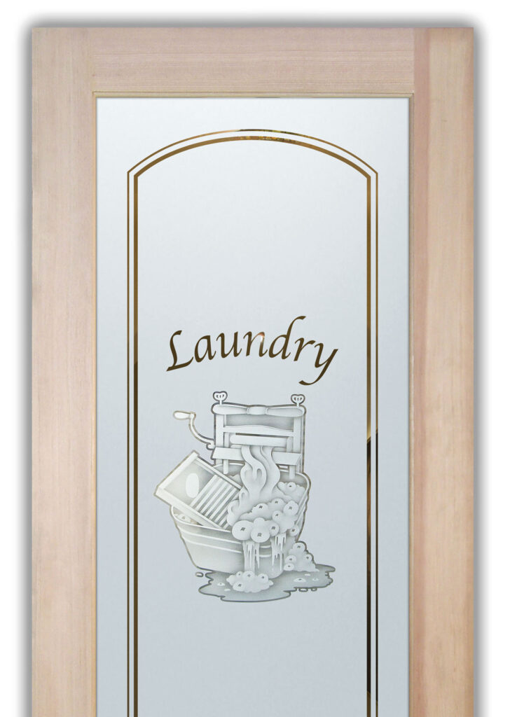 frosted laundry room door