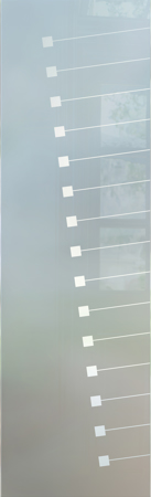 Door Glass Insert featuring a Frosted Glass Geometric Design Sandblast Etched Glass Tilt Design by Sans Soucie