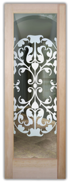 Front Door with a Frosted Glass Toulouse Traditional Design for Not Private by Sans Soucie Art Glass