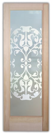 Interior Door with a Frosted Glass Toulouse Traditional Design for Semi-Private by Sans Soucie Art Glass