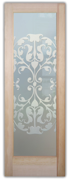 Interior Door with a Frosted Glass Toulouse Traditional Design for Private by Sans Soucie Art Glass