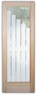 Front Door with Frosted Glass Geometric Towers Design by Sans Soucie