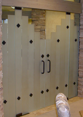 Interior Glass Door with sandblast Frosted Glass Design Art Glass Featuring Sandblast Etched Glass by Sans Soucie