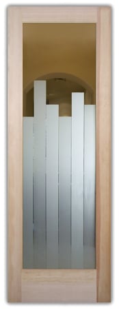Interior Door with sandblast Frosted Glass Design Art Glass Featuring Sandblast Etched Glass by Sans Soucie