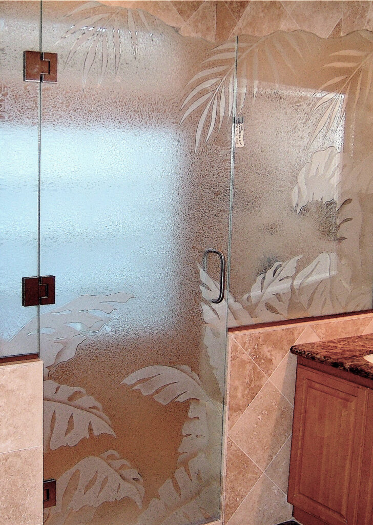 Luxury bathroom shower glass design.