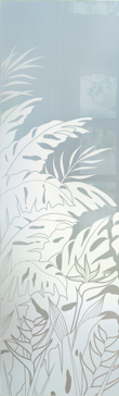 Interior Insert with a Frosted Glass Tropical Paradise Tropical Design for Private by Sans Soucie Art Glass