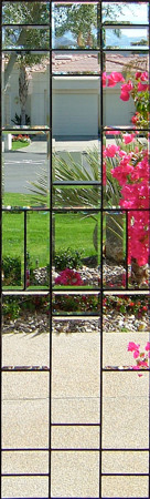 Door Glass Insert with a Frosted Glass Vertical Bevels Traditional Design for Not Private by Sans Soucie Art Glass