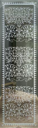 Door Glass Insert with sandblast Frosted Glass Design Art Glass Featuring Sandblast Etched Glass by Sans Soucie