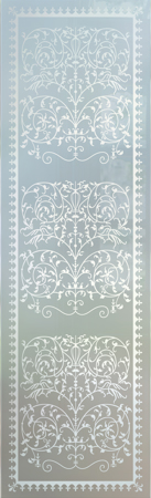 Interior Glass Insert with sandblast Frosted Glass Design Art Glass Featuring Sandblast Etched Glass by Sans Soucie