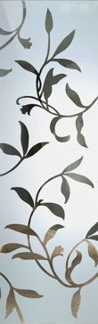 Interior Insert with a Frosted Glass Vines Large Foliage Design for Semi-Private by Sans Soucie Art Glass