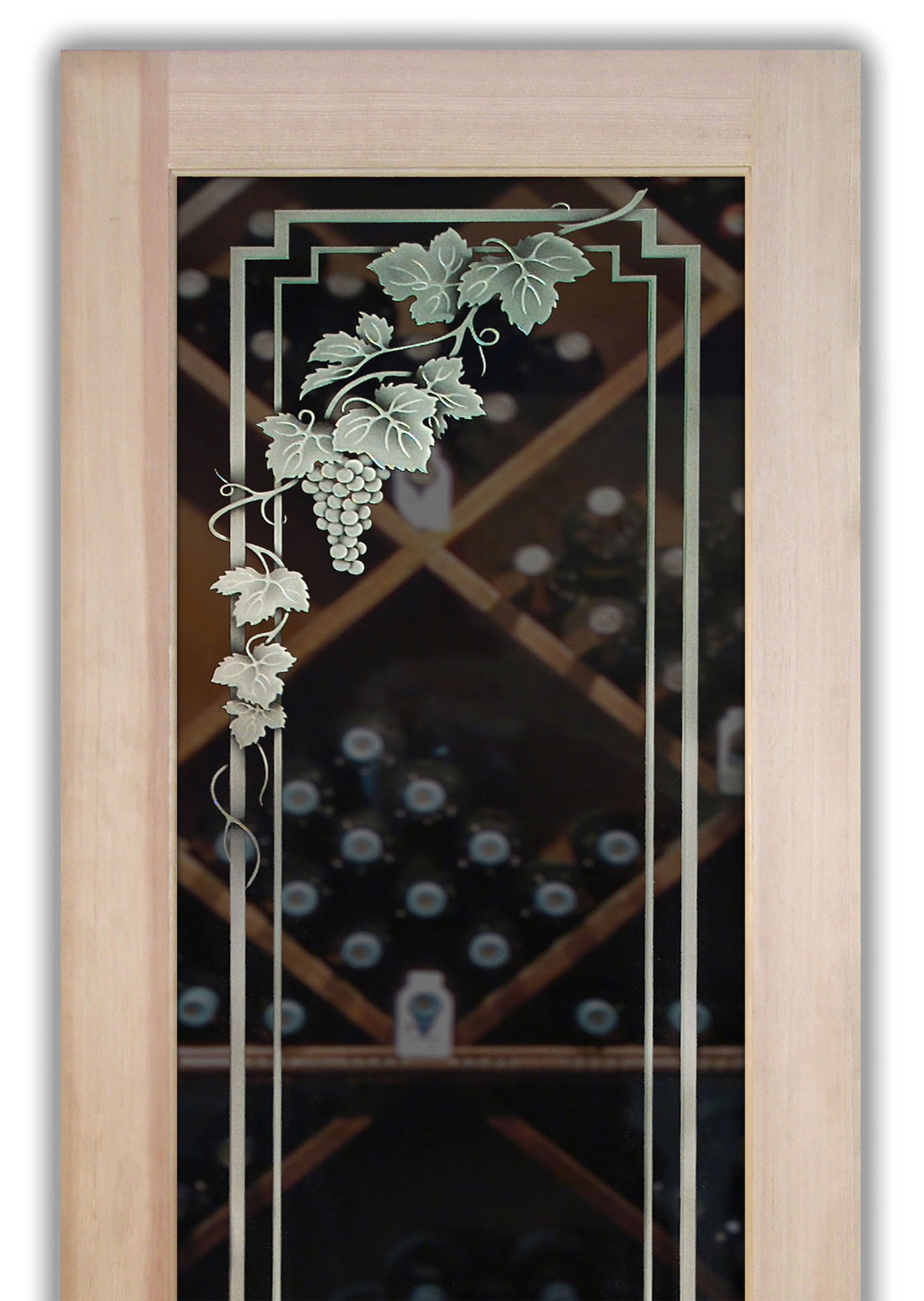 Wine Room Doors with Frosted Glass Designs Sans Soucie