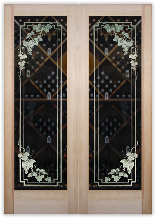 Wine Room Doors with Frosted Glass Designs | Sans Soucie