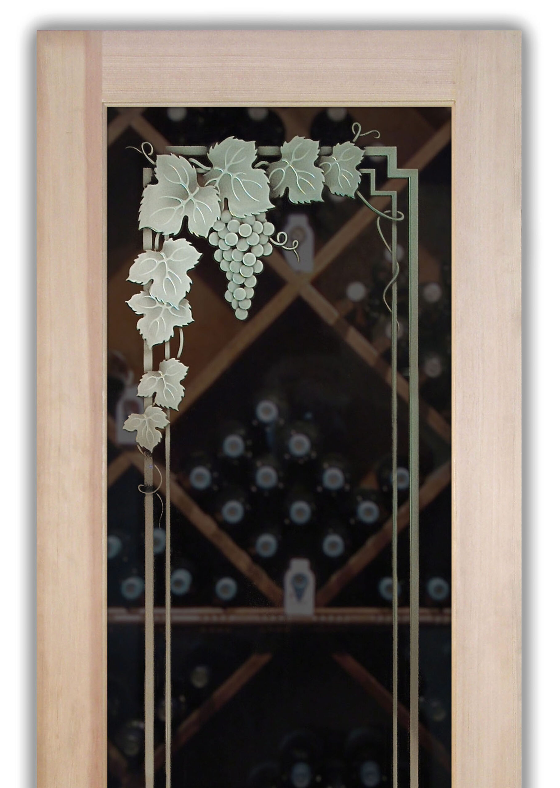 Wine Room Doors with Frosted Glass Designs Sans Soucie