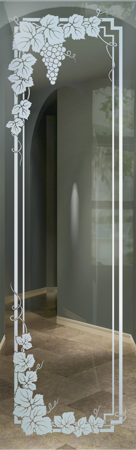 Interior Glass Insert with sandblast Frosted Glass Design Art Glass Featuring Sandblast Etched Glass by Sans Soucie