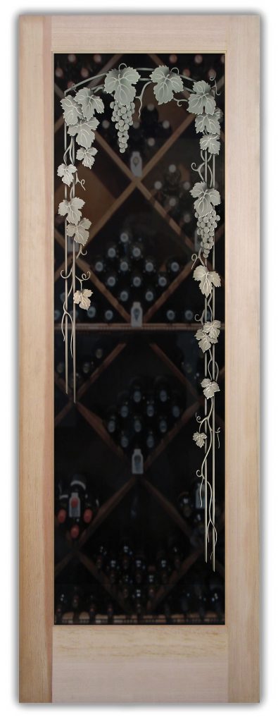 Frosted wine cellar door
