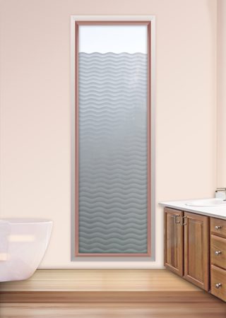 Window with a sandblast Frosted Glass Patterns Design Custom-Designed Decorative Etched Glass