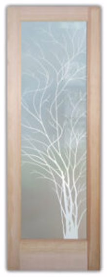 frosted glass door wispy tree sans soucie art glass