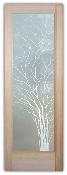 frosted glass door wispy tree sans soucie art glass