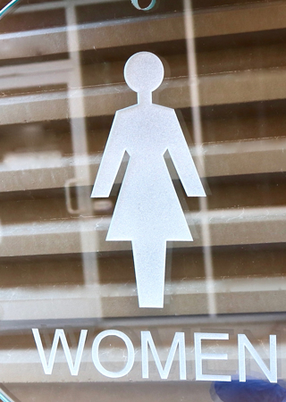 Glass Sign with Frosted Glass Portraitures Woman (similar look) Design by Sans Soucie
