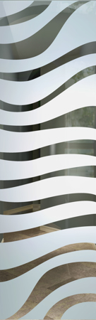 Door Glass Insert with Frosted Glass Wildlife Zebra Stripes Design by Sans Soucie