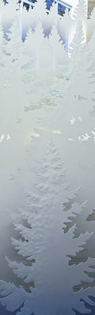 Door Glass Insert with Frosted Glass Tree Pine Trees Design by Sans Soucie